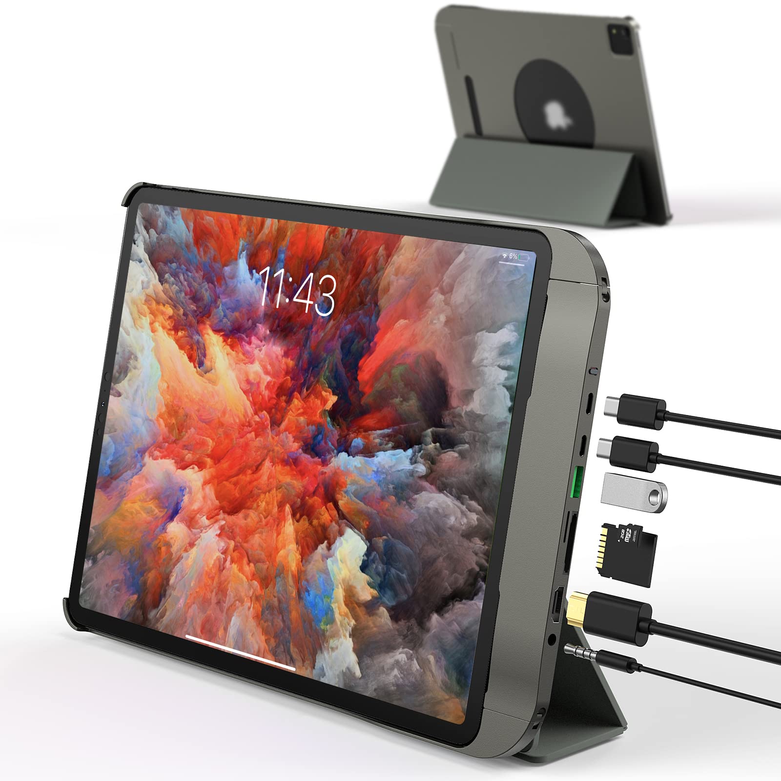 Amazon | VanSmaGo 合金USBハブケース 7in1 USB-Cアダプター付き IPad